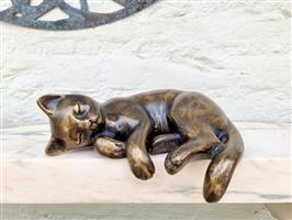 Sleeping kitten - Beeldje - A sleeping kitten - Brons