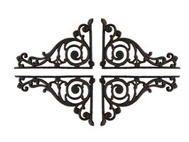 Decoratief ornament (4) - 4 gietijzeren plankendragers in klassieke stijl - Europa
