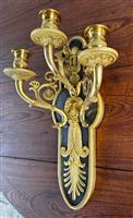 Antique Gild-Bronze French Empire Wall Sconce - Applique - Wandlamp - Brons (verguld/verzilverd/gepa