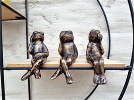 Beeldje - Horen zien zwijgen - Brons