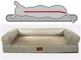 Orthopedische Hondenmand Alabama S Beige 75x55cm