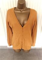 Cardigan in Prachtige Oker-Caramel Kleur 40