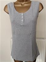 Lichtgrijze Tanktop met Ajour - Benetton - S/M