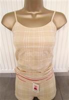 Trendy Beige Geruit Topje met Shorty 