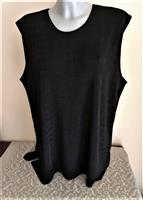 Elegante Zwarte Mouwloze Tuniek - Maat 52