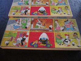 Vintage Calimero Puzzel met 6 Taferelen 1972