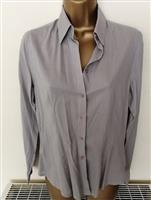 Muisgrijze Doorzichtige Getailleerde Blouse 36/38