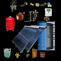 CV verwarming en tapwater zonneboiler 800L+ 2x Prisma Pro 18 (met hygiëne boiler) 5 meter DN16 dubbe