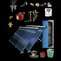 CV verwarming en tapwater zonneboiler 500L+ 2 x Prisma Pro 24 5 meter DN16 dubbel HT geïsoleerd flex