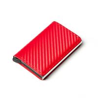 Portemonnee met RFID-creditcardhouder - Vintage leren aluminium etui met geldclip