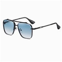 Gradient Sunglasses for Men - Metal Large Frame Luxury Sun Glasses UV400