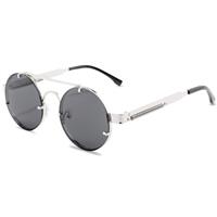 Classic Gothic Steampunk Sunglasses Unisex - Retro Round Metal Frame Glasses UV400