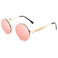 Classic Gothic Steampunk Sunglasses Unisex - Retro Round Metal Frame Glasses UV400