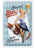 Hurra bier gute aussichten reclamebord