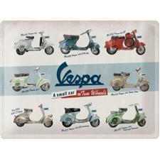 Vespa a small car reclamebord