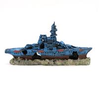 Wrak van oorlogschip 11cm / Aquariumdecoratie  As-192