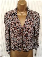 Frivole Tuniekblouse in Bruine Tinten - Small