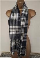 Vintage Zwart Wit Geruite Unisex Sjaal 