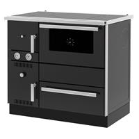 Alfa Term 20 (23 kW) CV houtkachel fornuis Antraciet Aansluiting Rechts