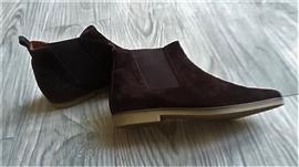 Donkerbruine Chelsea Boots in Daim-Suede Mt 37