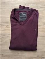 Nieuwe V-Hals Trui in Prachtig Aubergine XXL