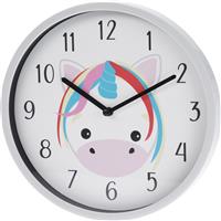 Wandklok eenhoorn rond 22cm