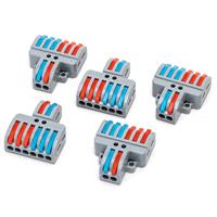 Lasklem set 5 stuks - LT-623 2-in-6-uit verbindingsklem 0.08-4mm²  | IP20 hersluitbaar