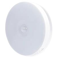 Nachtlampje warmwit oplaadbaar - rond | dag/nacht- & bewegingssensor - magnetisch | 3000K - 12 Lumen