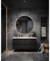 Badkamermeubelset Forzalaqua Nova Carrara Reno 2.0 Black Oiled 100 cm Met 1 Kraangat