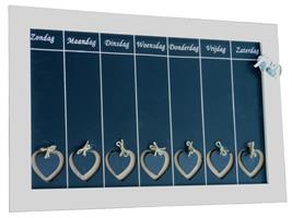 Weekplanner met harten  