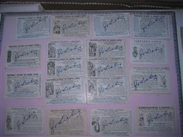 recepten kaartjes,  allemaal rond 1890 à 1900