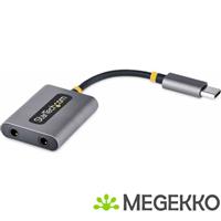StarTech.com USB-C Headphone Splitter, USB Type C Dual Headset Adapter met Mic Input, USB C naar 3.5