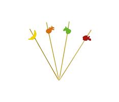 Wooden Products Decorated Toothpicks Fruits 24St