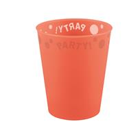 Party Reusable Fluorescent Products Party Reusable Semi Transparent Cup 250Ml Fluo Orange 1St