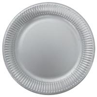 Metallic Colors Fsc Paper Plates Next Generation Large 23Cm Silver 8St