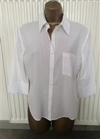 Witte Zomer Blouse met Driekwart Mouwen - 38