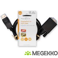 VGA-Kabel | DisplayPort Male | VGA Male | Vernikkeld | Maximale resolutie: 1080p | 1.00 m | Rond | P