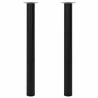 vidaXL Tafelpoten telescopisch 710-1100 mm zwart 2 st
