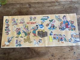 Tekening Disney figuren 1952 