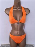 Oranje Halter Bikini met Bedels - Medium en Large