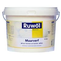 Ruwol Muurverf binnen en buiten Mat Standaard Wit 5 liter