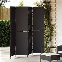 vidaXL Kamerscherm Zwart 195 x 180 cm poly rattan