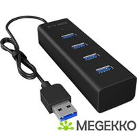 ICY BOX 4 Poorten Hub USB 3.0 Zwart - [IB-HUB1409-U3]