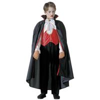 Halloween Kostuum Zwart Rood Jongen Dracula