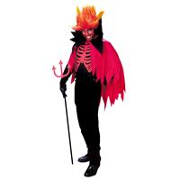 Halloween Kostuum Rood Zwart Heren Enge Duivel