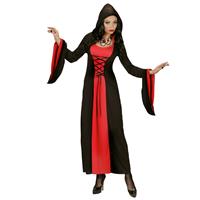 Halloween Jurk Rood Zwart Dames Gotisch