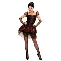 Halloween Jurk Zwart Rood Dames Vampier
