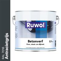 Ruwol Betonverf Antracietgrijs (RAL 7016) 2,5 liter
