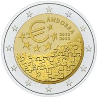 Andorra 2 Euro 2022 10 Jaar Valutaovereenkomst UNC
