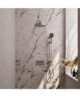 Brauer Stripe thermostatische inbouw regendouche met drukknoppen SET 34 met 25 cm douchekop en recht
